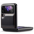 CASEME flipové puzdro pre Samsung Galaxy Z Flip 3, Waxy Textured, čierne