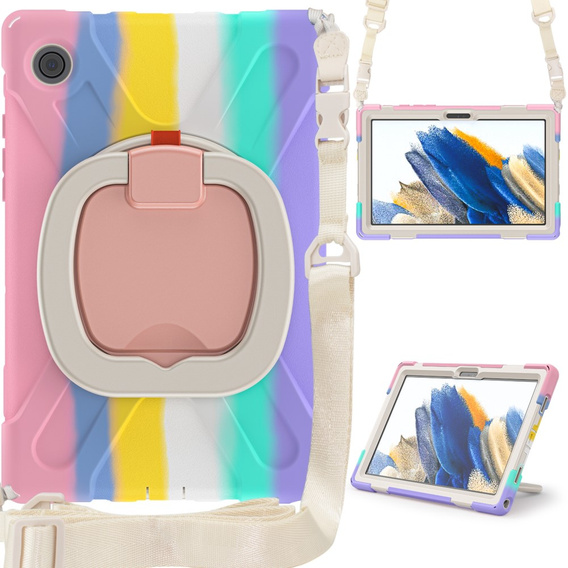 Detské puzdro pre Samsung Galaxy tab A8 10.5 SM-X200 SM-X205, pancierované s popruhom, modré