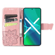 Klapkové puzdro pre Infinix Note 30 VIP, Butterfly, ružové rose gold