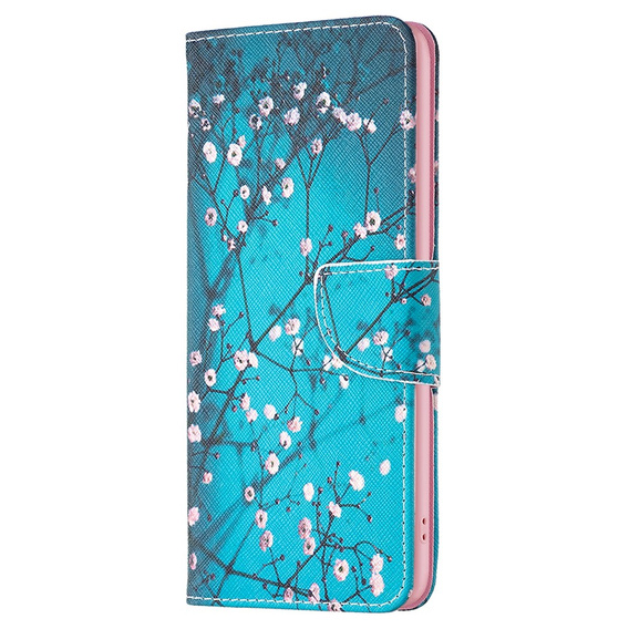 Klapkové puzdro pre Samsung Galaxy M34, Wallet, Sakura, modré