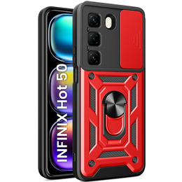 Obal na mobil pre Infinix Hot 50 4G, CamShield Slide, červené