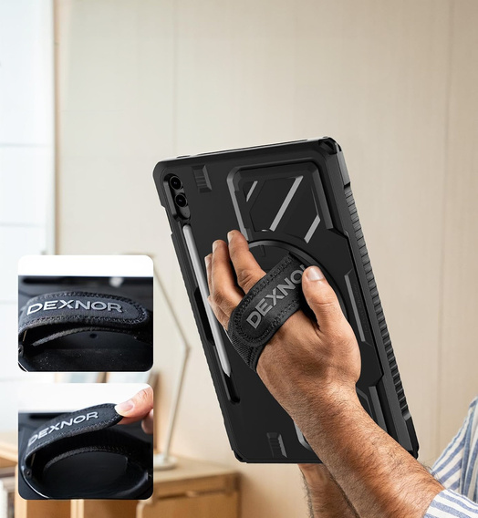 360° puzdro Dexnor s popruhom a držiakom na stylus pre Samsung Galaxy Tab S9 FE+