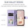 Puzdro s chlopňou pre Samsung Galaxy S25 FE, Rhombus Crossbody Leather, fialové