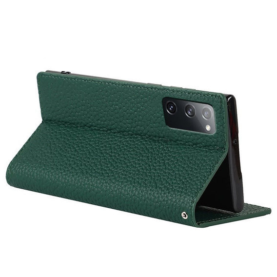 Kožené puzdro pre Samsung Galaxy S20 FE, ERBORD Grain Leather, zelený
