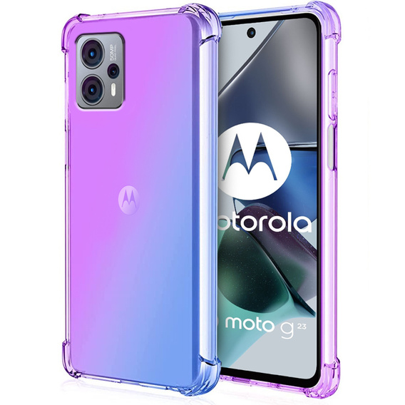 Puzdro pre Motorola Moto G23 / G13 4G, Gradient Dropproof, Fialová / modrá