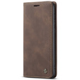CASEME puzdro pre Samsung Galaxy A53 5G, Leather Wallet Case, káva