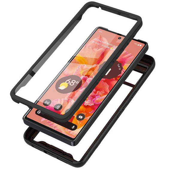 Puzdro pre Google Pixel 7, Shockproof, s fóliou, čierne