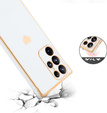 Puzdro pre Samsung Galaxy S24 Ultra, Electro heart, biele + Full Glue Ceramic Glass
