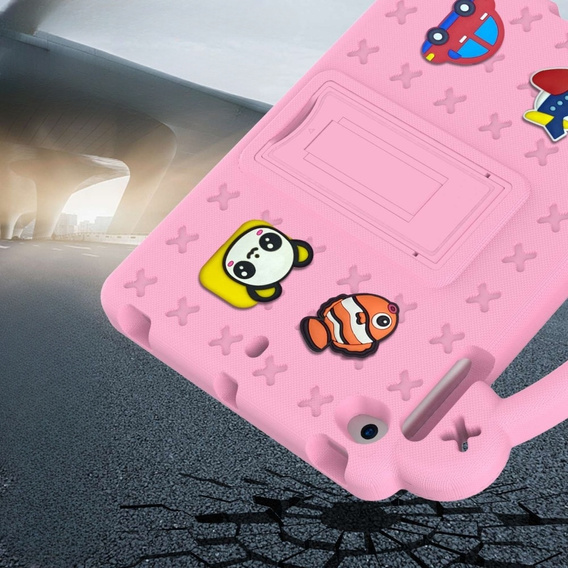 Detské puzdro pre iPad mini 7.9" 2019/2015/2014/2013/2012 (5/4/3/2/1 gen.), Cute Patterns, so stojanom, ružové