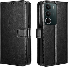 Klapkové puzdro pre Realme C71, Crazy Horse Wallet, čierne
