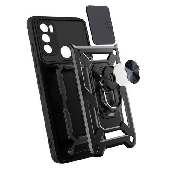 Obal na mobil pre Motorola Moto G60, CamShield Slide, čierne