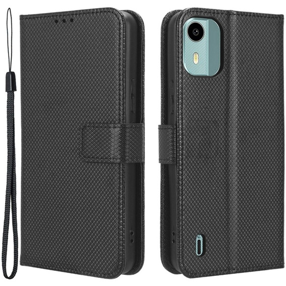 Klapkové puzdro pre Nokia C12 4G, Wallet Smart Magnet, čierne
