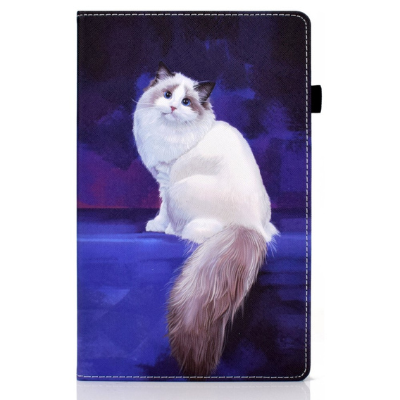 Obal na mobil pre Samsung Galaxy Tab A9 X110 / X115, white cat