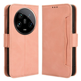 Klapkové puzdro pre Xiaomi 14 Ultra, Card Slot, ružové