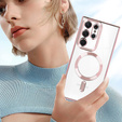 Obal na mobil pre Samsung Galaxy S22 Ultra, MagSafe Hybrid, ružové rose gold