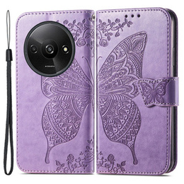 Klapkové puzdro pre Xiaomi Redmi A3, Butterfly, fialové