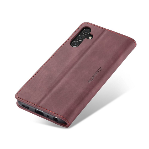 CASEME puzdro pre Samsung Galaxy A04S / A13 5G, Leather Wallet Case, červené