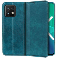 Obal na mobil pre Motorola Edge 40 Pro 5G, Wallet Litchi Leather, zelený