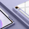 Puzdro pre Samsung Galaxy Tab S10 Lite / S10 FE / S9 FE, Smartcase Hybrid, so slotom na stylus, Marble fialové