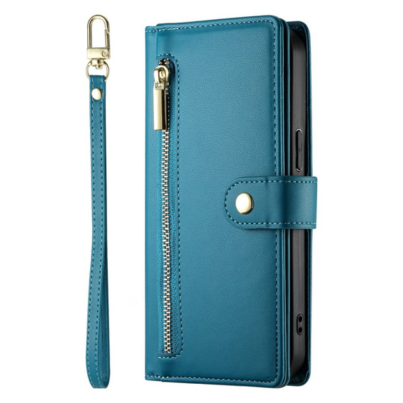 Klapkové puzdro pre Samsung Galaxy A56 5G, Wallet Zipper Pocket, modré