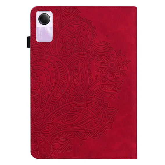 Puzdro s chlopňou pre Xiaomi Redmi Pad SE 11", flower, červené