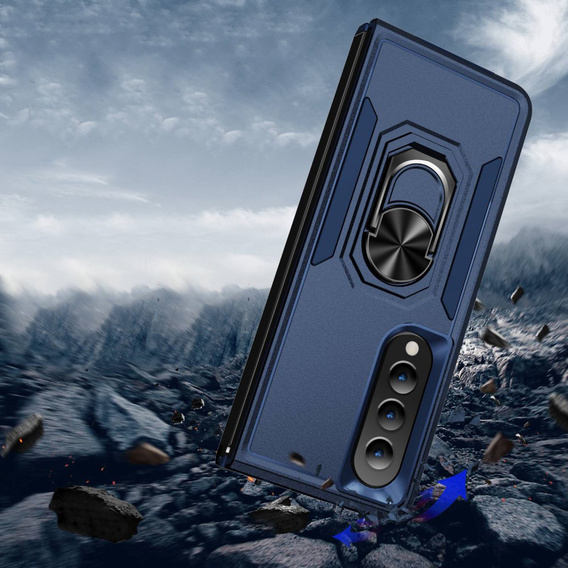 Pancierované obal na mobil pre do Samsung Galaxy Z Fold 4 5G, Nox Case Ring, modré