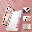 Puzdro pre Samsung Galaxy Tab S10 Lite / S10 FE / S9 FE, Smartcase Hybrid, so slotom na stylus, Marble ružové