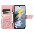 Klapkové puzdro pre Motorola Moto G15 / Motorola Moto G15 Power, Butterfly, ružové rose gold