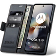 ERBORD Lesklá peňaženka Litchi s chlopňou pre Motorola Moto G56 5G