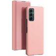 Obal na mobil pre Samsung Galaxy M23 5G / M13, Clear View, ružové rose gold