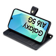 Klapkové puzdro pre Samsung Galaxy A16, Wallet Zipper Pocket, čierne