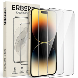 2x tvrdené sklo ERBORD 9H Hard Glass na displeji pre iPhone 14 Pro