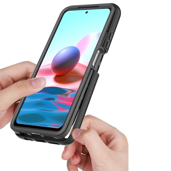 Puzdro pre Xiaomi Redmi Note 10 / 10S, Shockproof, s fóliou, modré