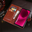 Klapkové puzdro pre T Phone 3 5G, Crazy Horse Wallet, hnedé