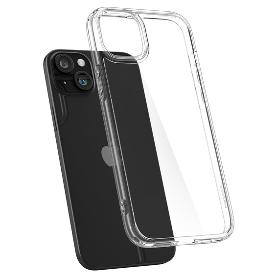 Puzdro Spigen pre iPhone 15, Ultra Hybrid, priehľadné + tvrdené sklo 9H