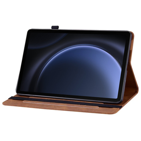 Puzdro pre Samsung Galaxy Tab S10 Lite / S10 FE / S9 FE, Wallet Pen Slot, hnedý