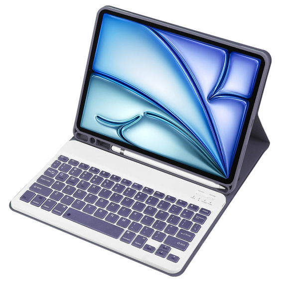 Puzdro + klávesnica Apple iPad Air 11" 6 gen. 2024, Leather Pen Slot, fialové