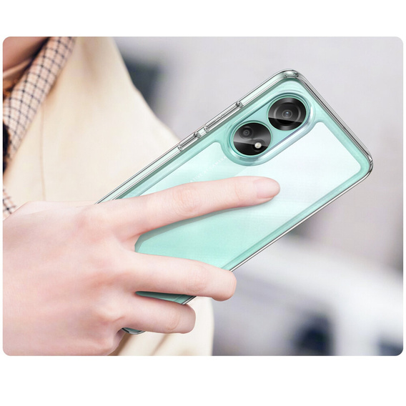 Obal na mobil pre Oppo A58 4G, Fusion Hybrid, priehľadné
