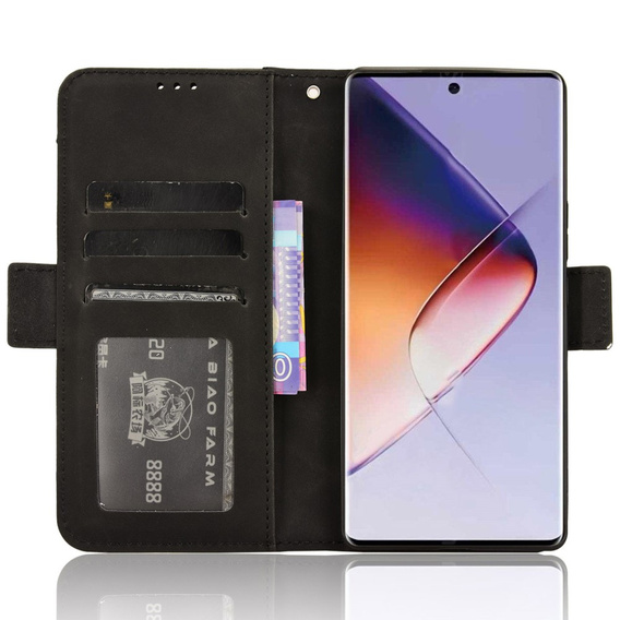 Klapkové puzdro pre Infinix Note 40 Pro Plus, Card Slot, čierne