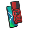 Obal na mobil pre Oppo Reno 6 5G, CamShield Slide, červené
