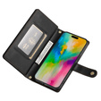 Klapkové puzdro pre iPhone 16 Pro Max, Wallet Zipper Pocket, čierne
