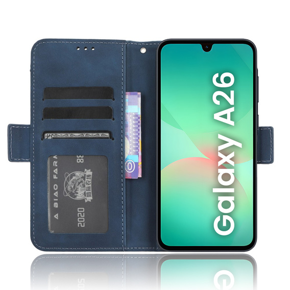 Klapkové puzdro pre Samsung Galaxy A26, Card Slot, tmavomodré