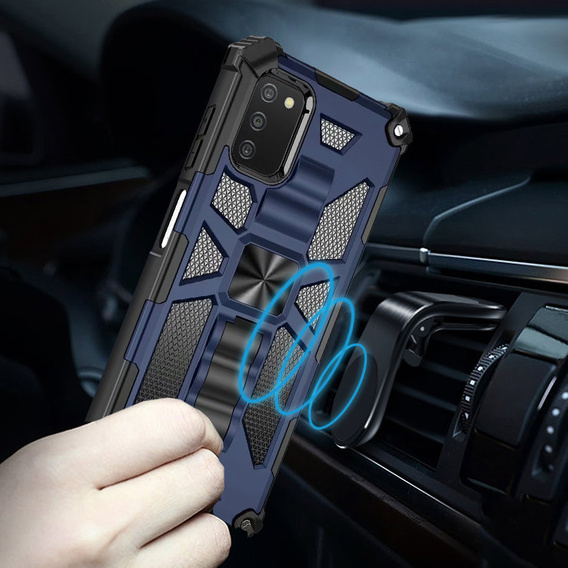 Obal na mobil pre Samsung Galaxy A03s, Armor Kickstand, modré