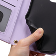 Puzdro s chlopňou pre Samsung Galaxy A16, Rhombus Crossbody Leather, fialové