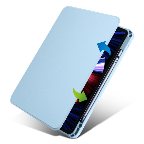Puzdro pre iPad Pro 11" 2022/2021/2020 (4/3/2 gen.), s priestorom pre stylus, otočné o 360°, modré