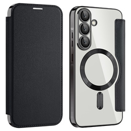 Klapkové puzdro pre Samsung Galaxy A56, RFID Wallet MagSafe CamShield, čierne