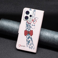 Klapkové puzdro pre Motorola Moto G53 5G / G23 / G13, Wallet, giraffe, ružové