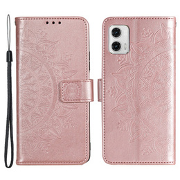 Klapkové puzdro pre Motorola Moto G73 5G, Mandala Flower, ružové rose gold