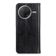 Flipové puzdro pre Xiaomi Poco F7 Pro / F7 Ultra, Split Leather, čierne