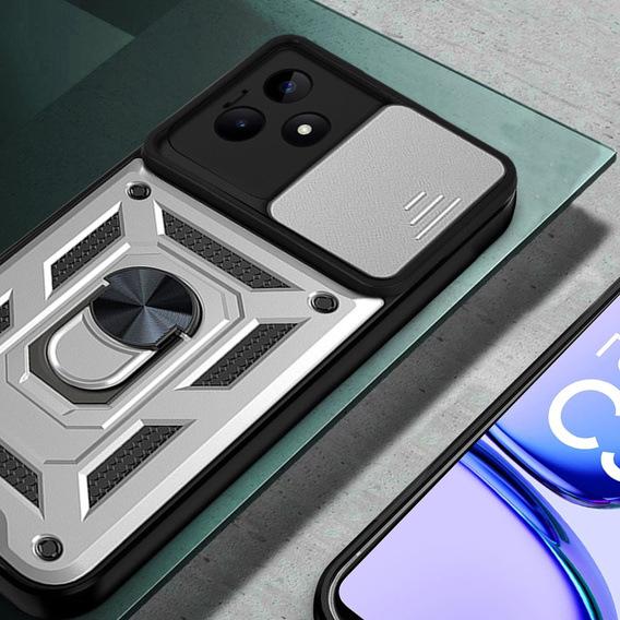Obal na mobil pre Realme C53 4G, CamShield Slide, strieborné